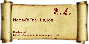 Mocsári Lajos névjegykártya